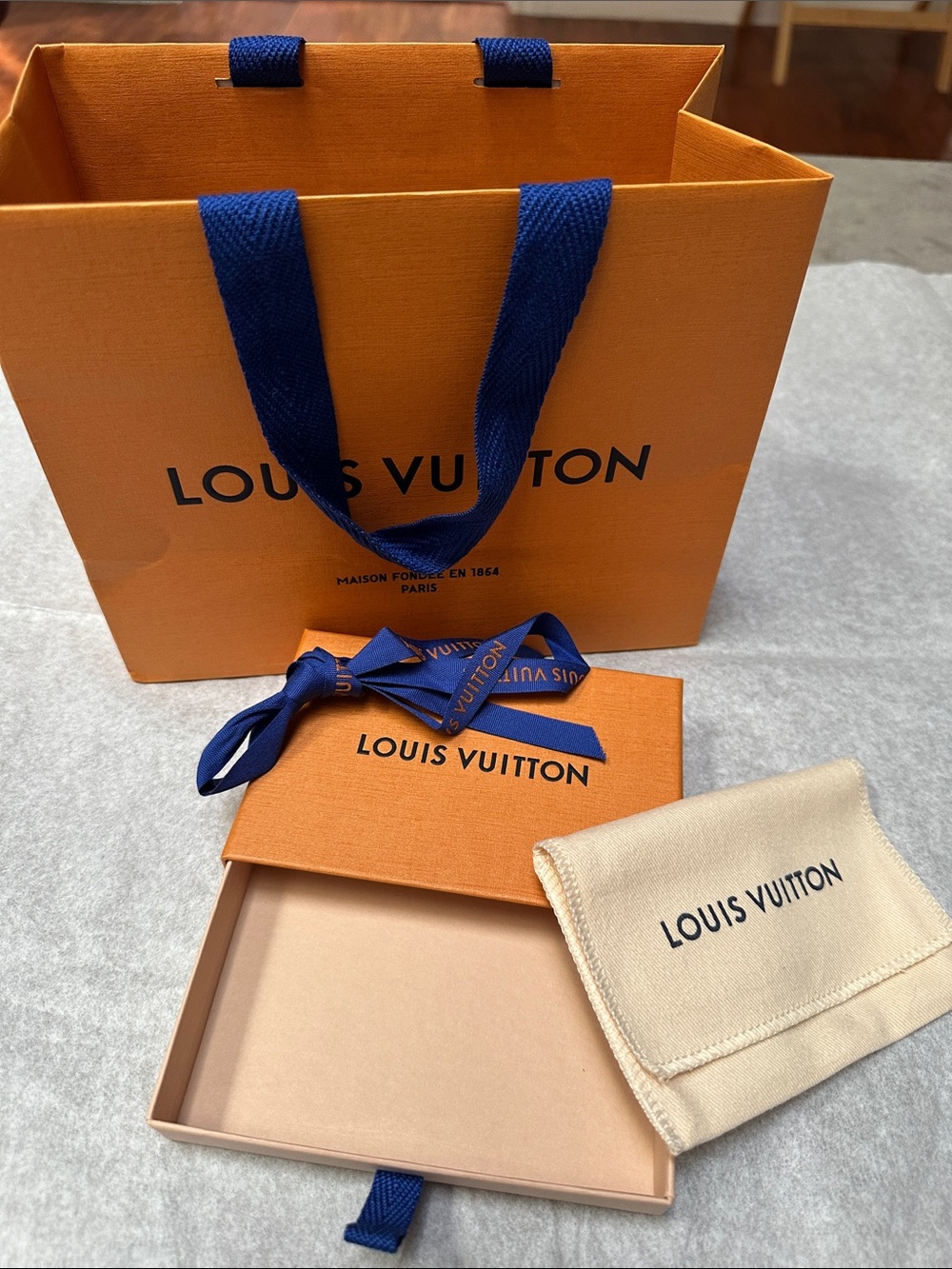 Louis Vuitton pouch dust bag and box